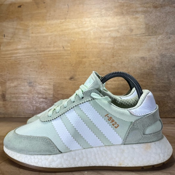 Adidas I-5923 SUEDE Womens Size 6.5 Running Shoes Sneakers Mint Green - Picture 4 of 12